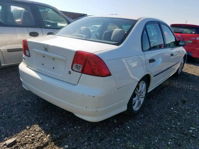 2HGES16314H611472 - 2004 HONDA CIVIC DX V WHITE photo 4