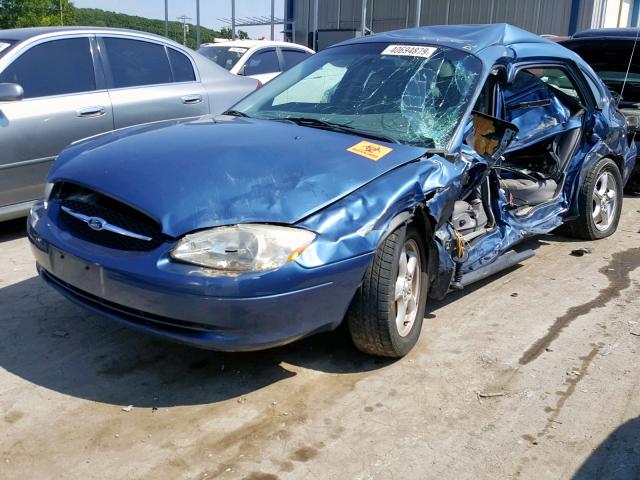 1FAFP55U52G123839 - 2002 FORD TAURUS SES BLUE photo 2