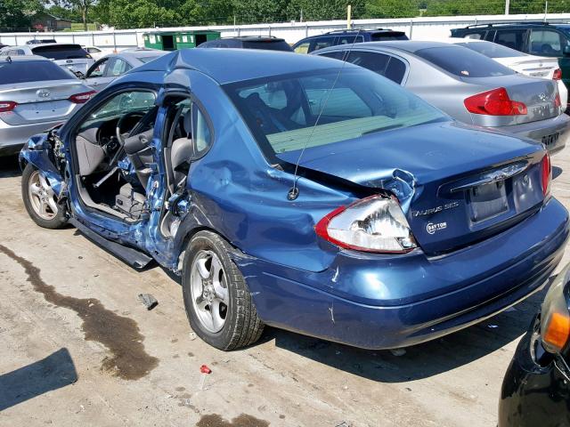 1FAFP55U52G123839 - 2002 FORD TAURUS SES BLUE photo 3