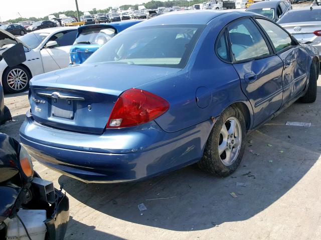 1FAFP55U52G123839 - 2002 FORD TAURUS SES BLUE photo 4