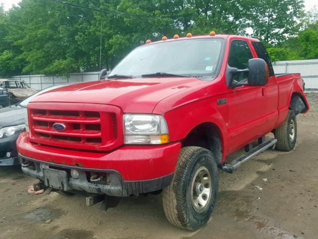 1FTSX31L44EB62592 - 2004 FORD F350 SRW S RED photo 2