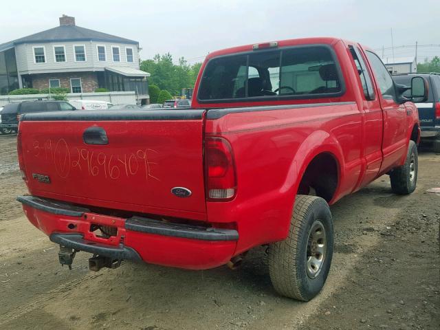 1FTSX31L44EB62592 - 2004 FORD F350 SRW S RED photo 4