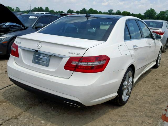 WDDHF8JB7DA677262 - 2013 MERCEDES-BENZ E 350 4MAT WHITE photo 4