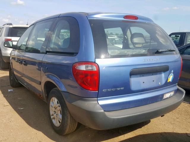 1D8GP25B17B209733 - 2007 DODGE CARAVAN SE BLUE photo 3