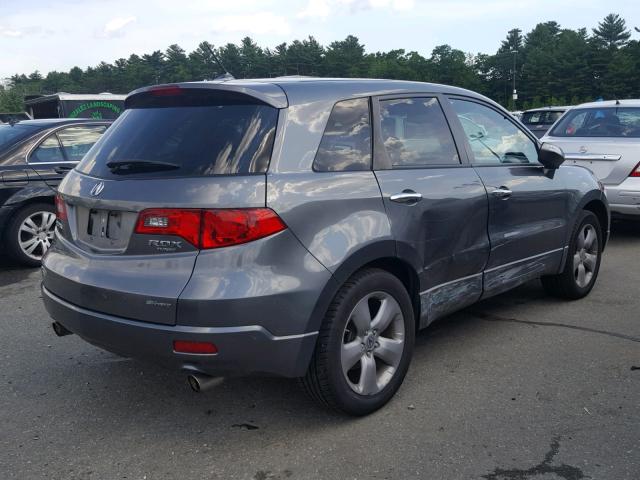 5J8TB182X8A006754 - 2008 ACURA RDX GRAY photo 4