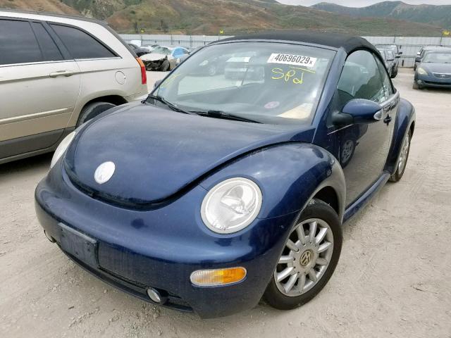 3VWCM31Y24M318791 - 2004 VOLKSWAGEN NEW BEETLE ლურჯი ფოტო 2