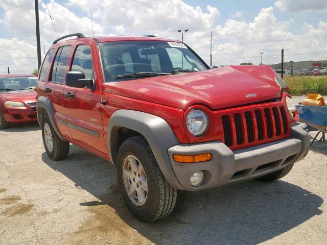 1J4GL48K84W293422 - 2004 JEEP LIBERTY SP RED photo 1