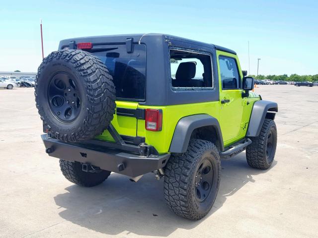 1C4AJWAG8CL253554 - 2012 JEEP WRANGLER S GREEN photo 4