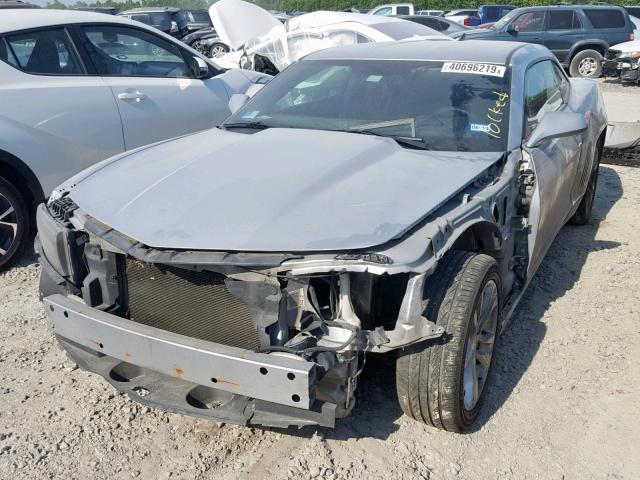 2G1FB1E32F9168937 - 2015 CHEVROLET CAMARO LS SILVER photo 2