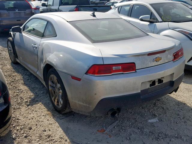 2G1FB1E32F9168937 - 2015 CHEVROLET CAMARO LS SILVER photo 3