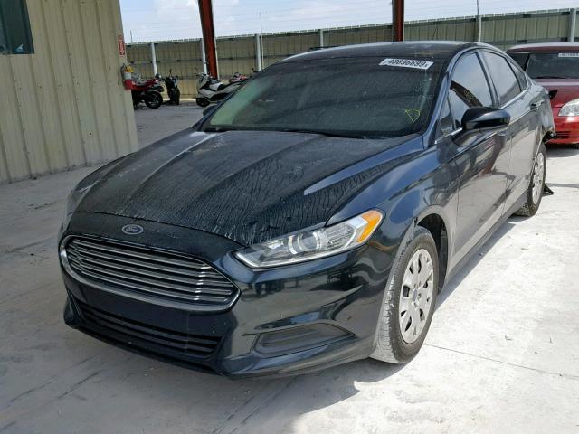 3FA6P0G75ER118695 - 2014 FORD FUSION S BLACK photo 2