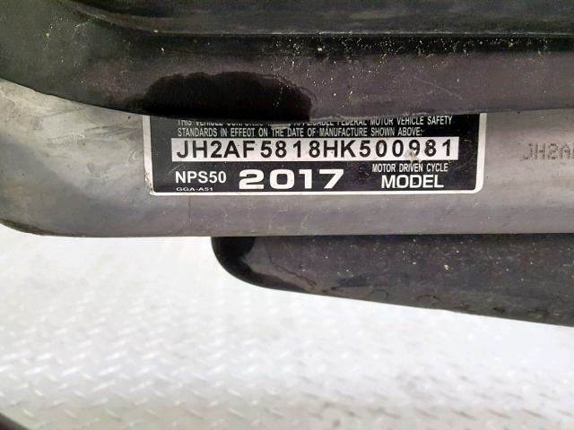 JH2AF5818HK500931 - 2017 HONDA NPS50 BLACK photo 20