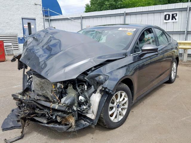 3FA6P0G79GR381873 - 2016 FORD FUSION S GRAY photo 2