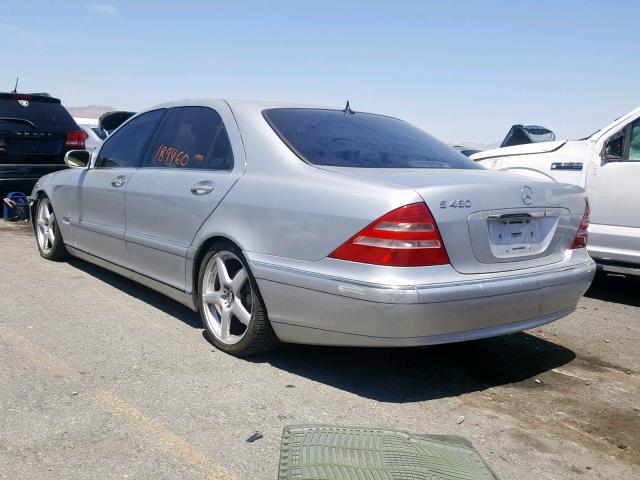 WDBNG70J72A255498 - 2002 MERCEDES-BENZ S 430 SILVER photo 3