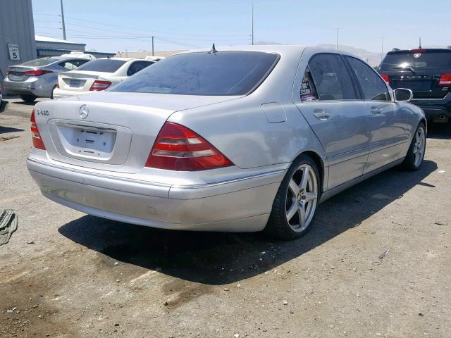 WDBNG70J72A255498 - 2002 MERCEDES-BENZ S 430 SILVER photo 4