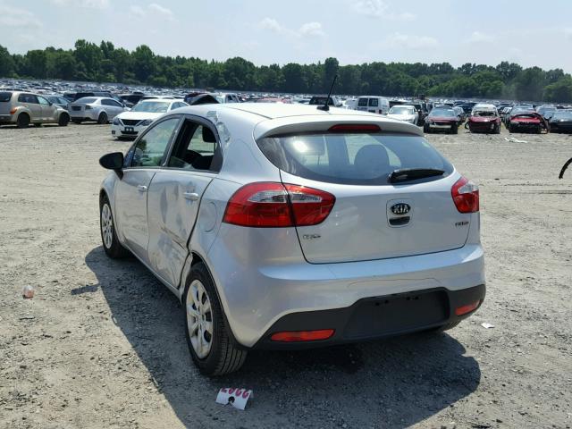 KNADN5A39E6420009 - 2014 KIA RIO EX SILVER photo 3