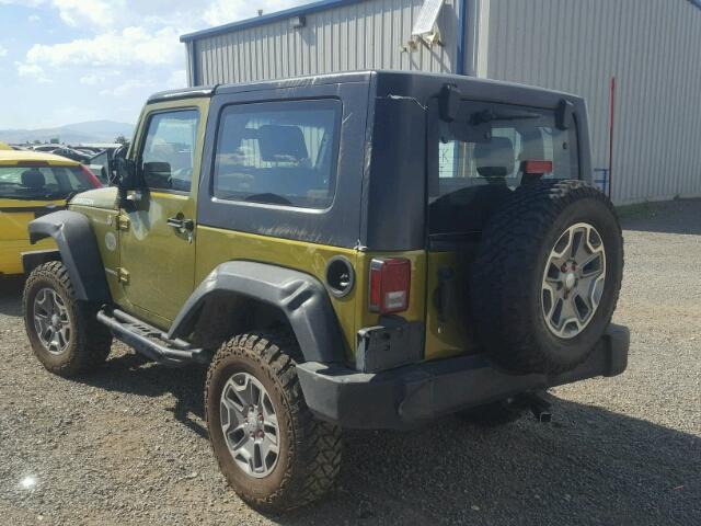 1J4FA24138L555874 - 2008 JEEP WRANGLER X GREEN photo 3