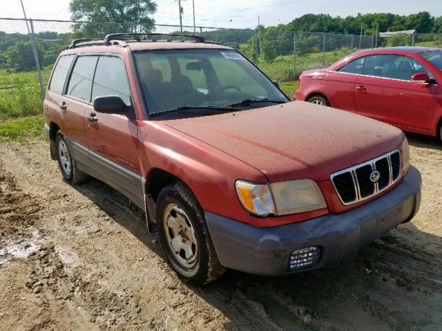 JF1SF63562H727123 - 2002 SUBARU FORESTER L RED photo 1