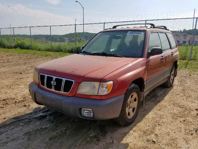 JF1SF63562H727123 - 2002 SUBARU FORESTER L RED photo 2