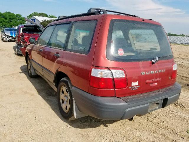 JF1SF63562H727123 - 2002 SUBARU FORESTER L RED photo 3