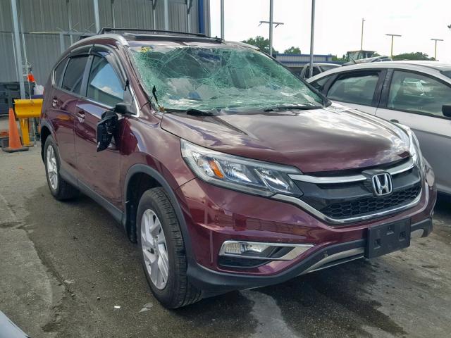 2HKRM3H76GH543560 - 2016 HONDA CR-V EXL BURGUNDY photo 1