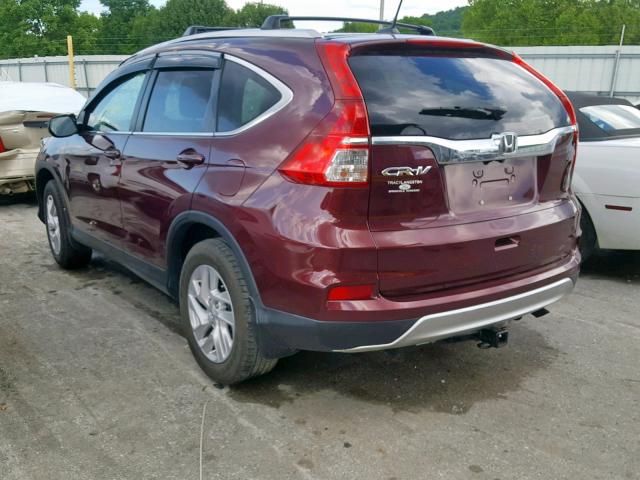 2HKRM3H76GH543560 - 2016 HONDA CR-V EXL BURGUNDY photo 3