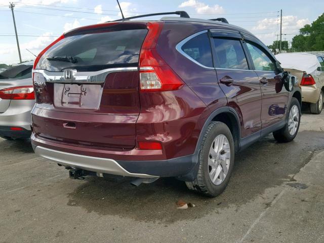 2HKRM3H76GH543560 - 2016 HONDA CR-V EXL BURGUNDY photo 4