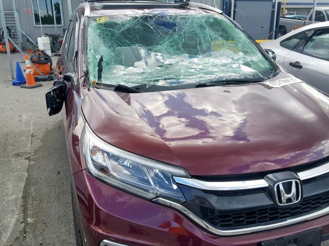 2HKRM3H76GH543560 - 2016 HONDA CR-V EXL BURGUNDY photo 9