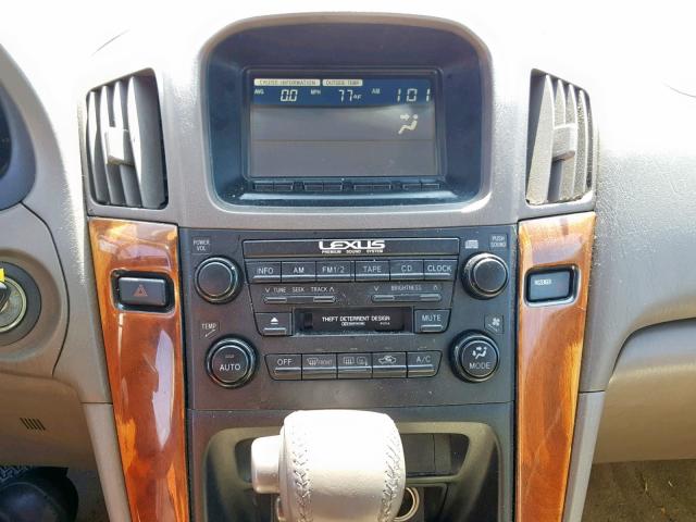 JT6GF10U5Y0065371 - 2000 LEXUS RX 300 GRAY photo 9