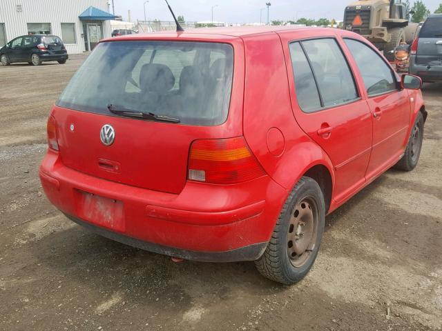 9BWEK21JX34081501 - 2003 VOLKSWAGEN GOLF CL RED photo 4