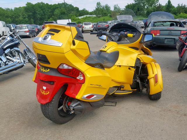 2BXNBDD19EV008578 - 2014 CAN-AM SPYDER ROA YELLOW photo 4