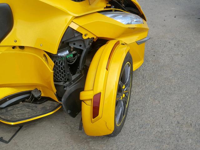 2BXNBDD19EV008578 - 2014 CAN-AM SPYDER ROA YELLOW photo 9