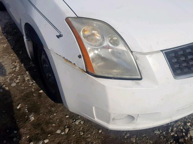 3N1AB61E98L729899 - 2008 NISSAN SENTRA 2.0 WHITE photo 9