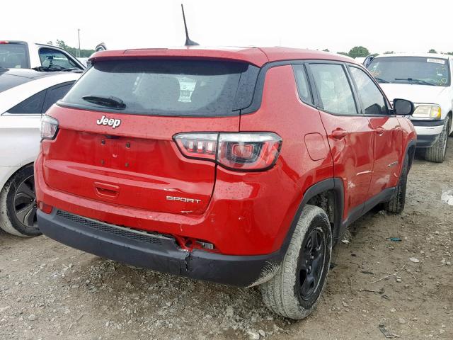 3C4NJCAB8JT488235 - 2018 JEEP COMPASS SP წითელი ფოტო 4
