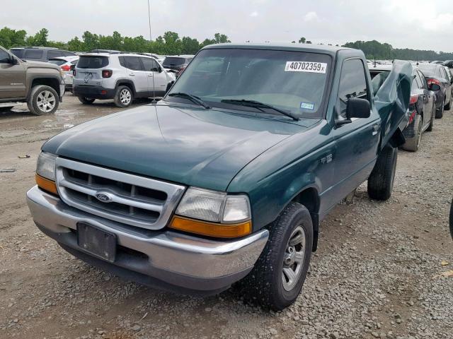 1FTYR10C4YPB46719 - 2000 FORD RANGER GREEN photo 2