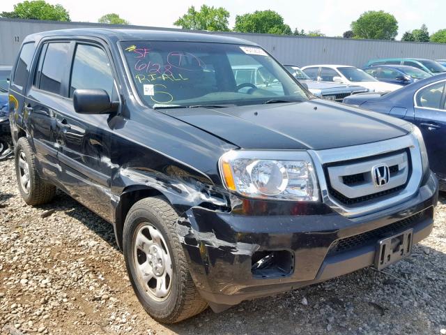 5FNYF4H24AB025887 - 2010 HONDA PILOT LX BLACK photo 1