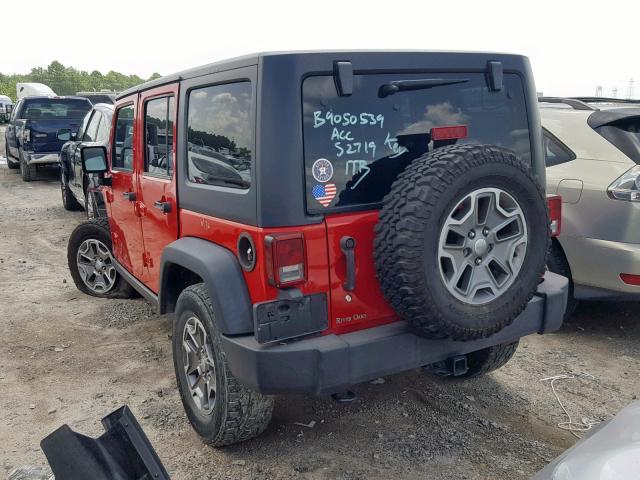 1C4BJWFG8DL672048 - 2013 JEEP WRANGLER U RED photo 3