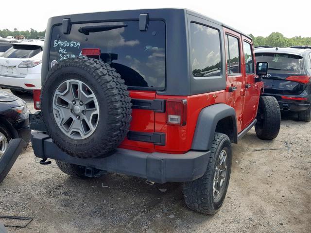 1C4BJWFG8DL672048 - 2013 JEEP WRANGLER U RED photo 4