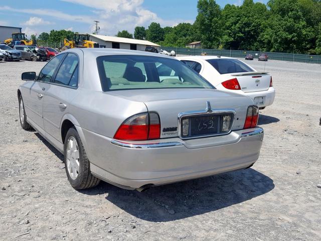 1LNHM86S54Y675652 - 2004 LINCOLN LS SILVER photo 3