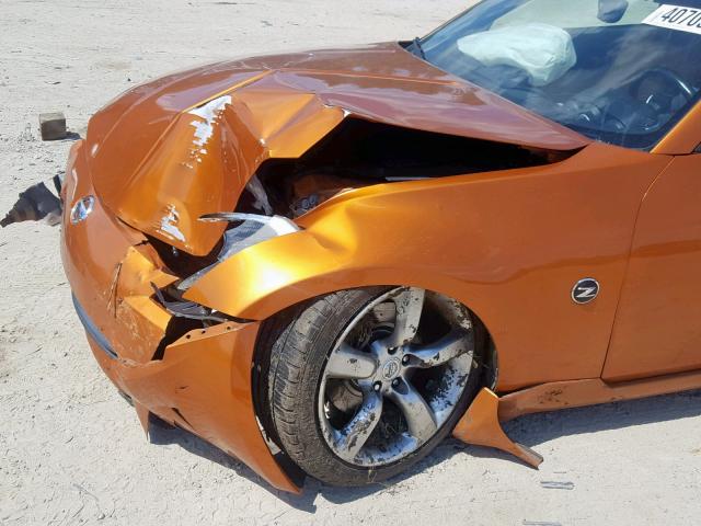 JN1AZ34D36M306820 - 2006 NISSAN 350Z COUPE ORANGE photo 9