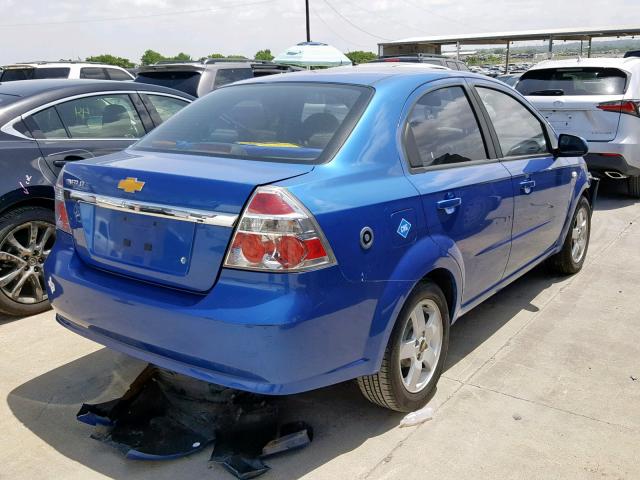 KL1TG56687B042133 - 2007 CHEVROLET AVEO LT BLUE photo 4