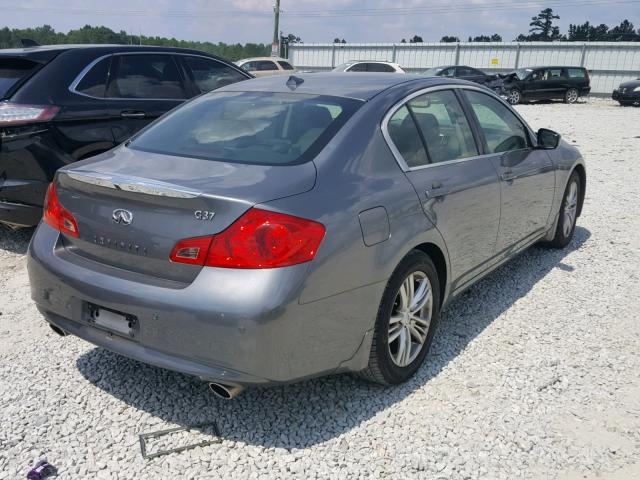 JN1CV6AP8DM724582 - 2013 INFINITI G37 BASE GRAY photo 4