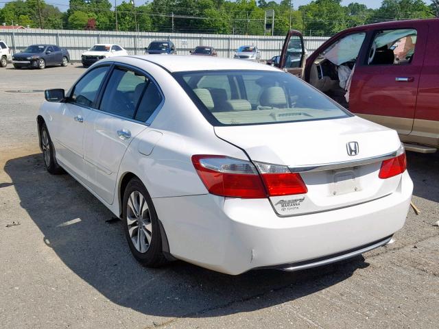 1HGCR2F36EA265556 - 2014 HONDA ACCORD LX WHITE photo 3