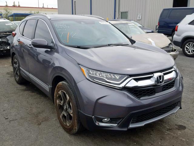 7FARW2H98JE098772 - 2018 HONDA CR-V TOURI GRAY photo 1