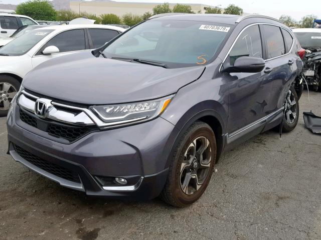 7FARW2H98JE098772 - 2018 HONDA CR-V TOURI GRAY photo 2