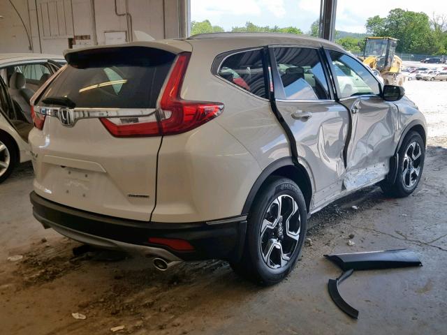 5J6RW1H98JL009487 - 2018 HONDA CR-V TOURI WHITE photo 4