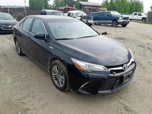 4T1BD1FK6FU149568 - 2015 TOYOTA CAMRY HYBR BLACK photo 1