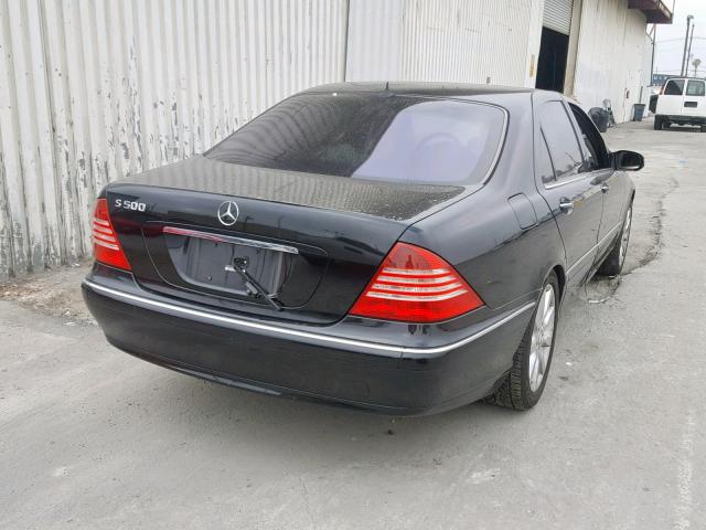 WDBNG75J84A395846 - 2004 MERCEDES-BENZ S 500 BLACK photo 4