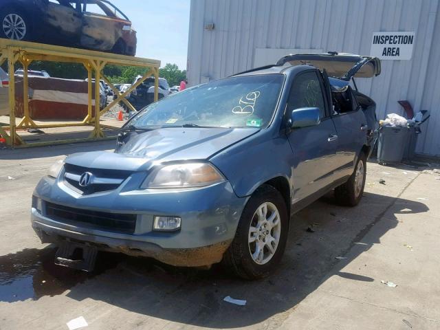 2HNYD18896H515312 - 2006 ACURA MDX TOURIN TEAL photo 2