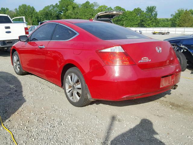 1HGCS12879A007682 - 2009 HONDA ACCORD EXL RED photo 3